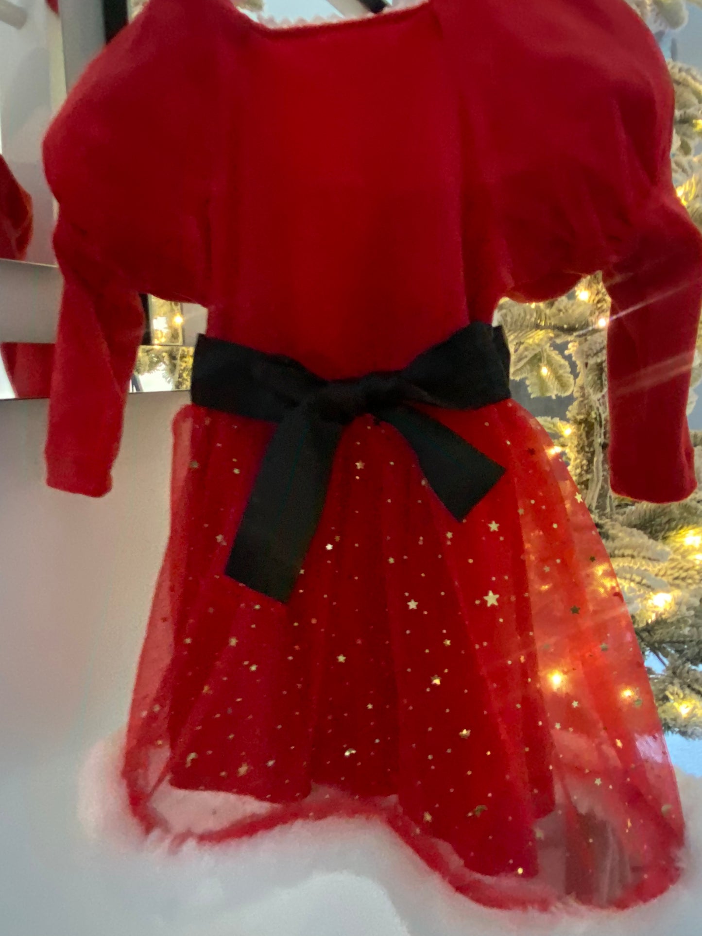 SALE - Girls Red Sequin & Tulle Dress - Perfect Christmas Dress WAS £19 Now £10