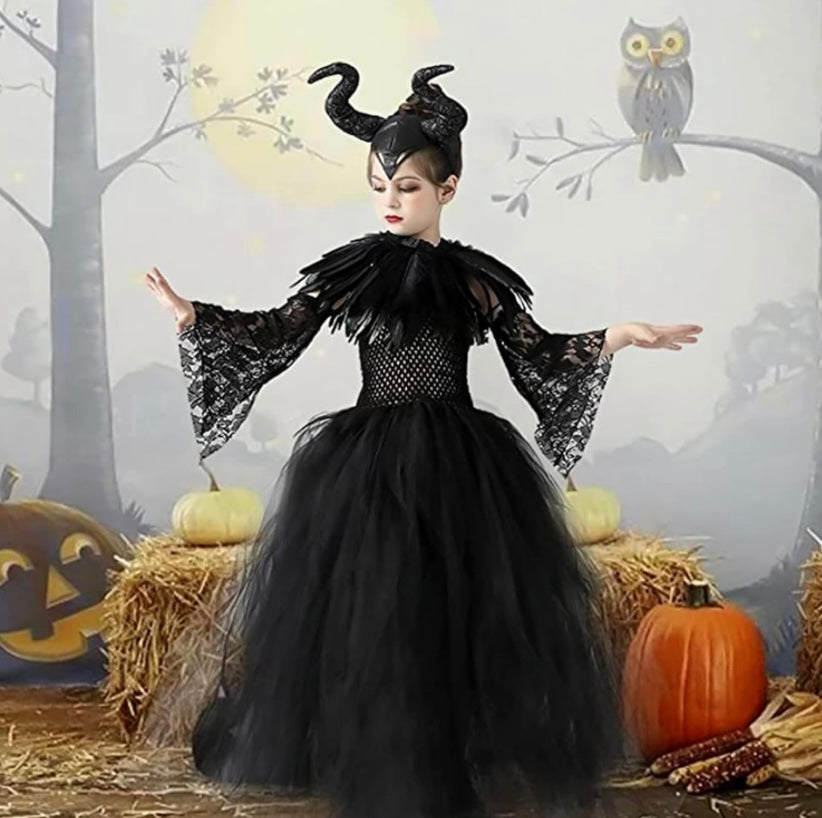 Maleficent Queen Witches Dress & Accessories