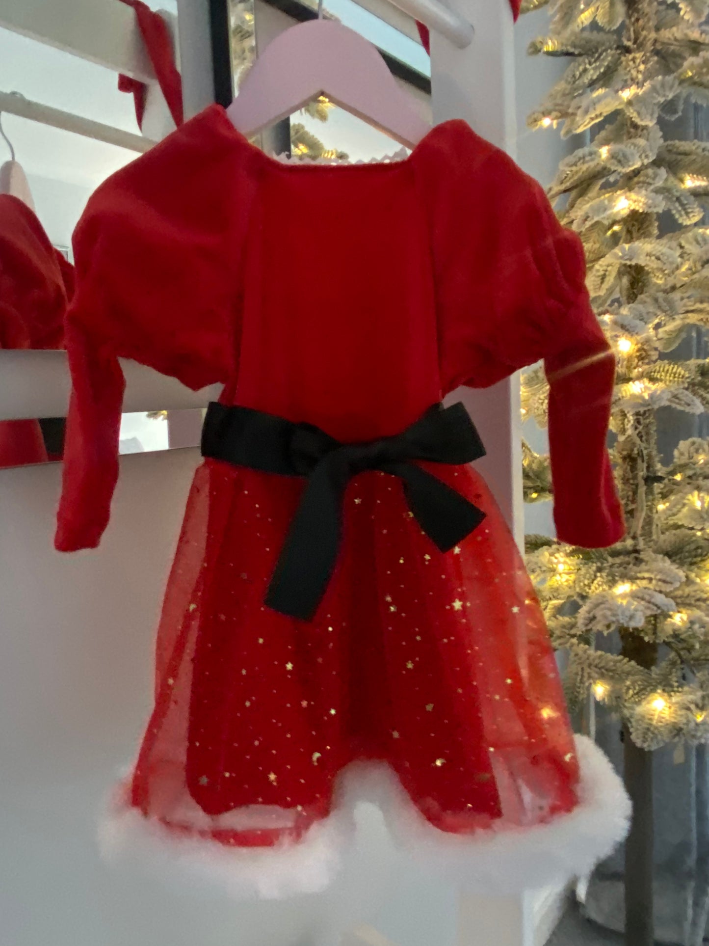 SALE - Girls Red Sequin & Tulle Dress - Perfect Christmas Dress WAS £19 Now £10