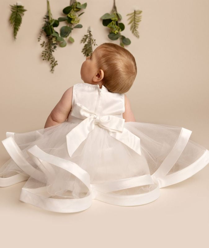 Aaliyiah - White Christening/Flower Girl Dress