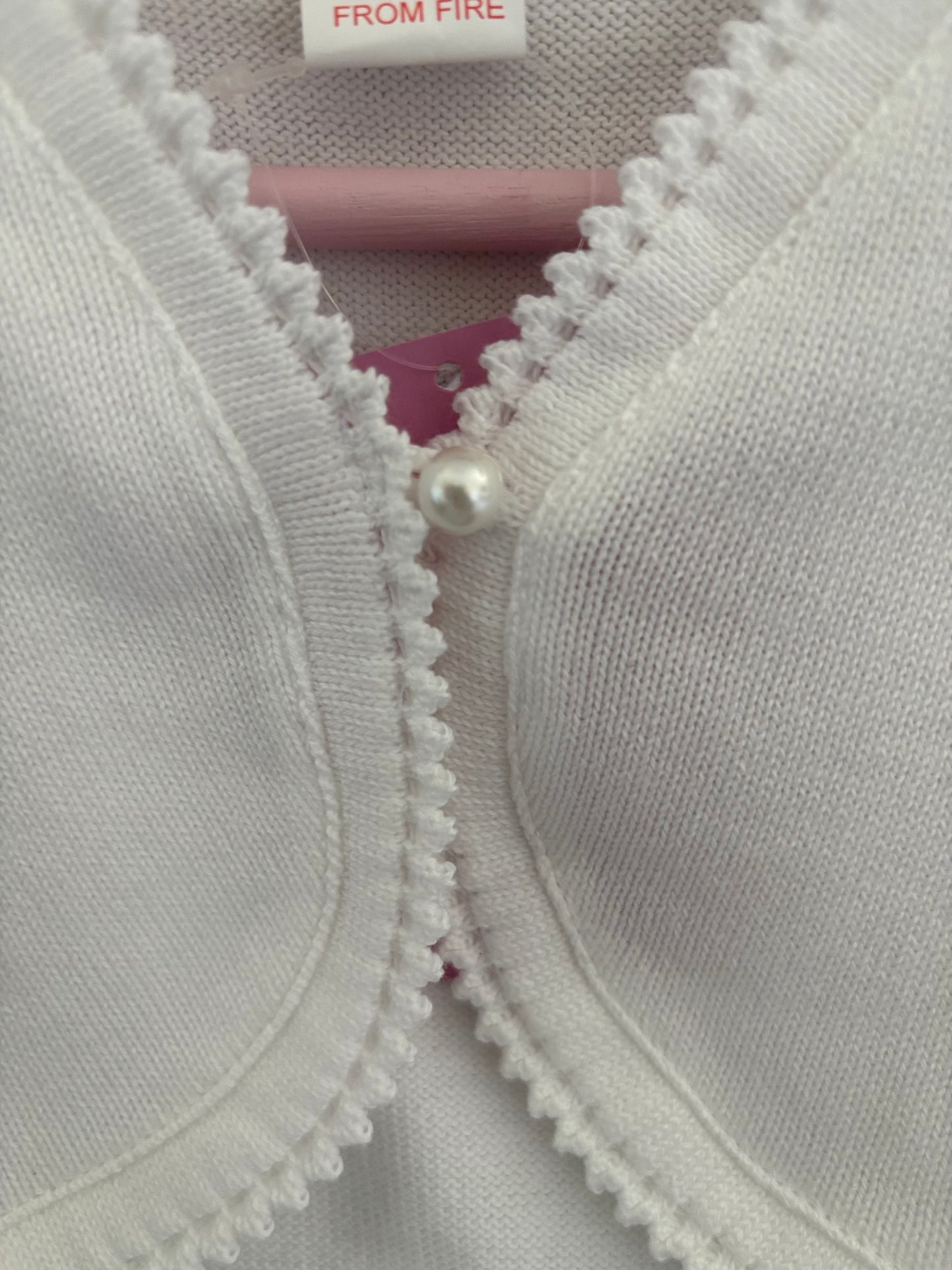 Girls Soft Cotton Cardigan/Bolero with Pearl Button