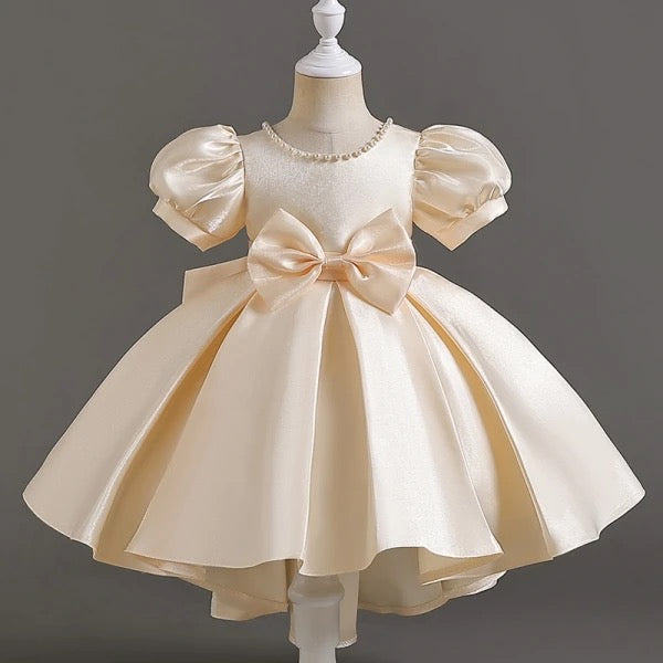Girls Champagne Flower Girl Dress