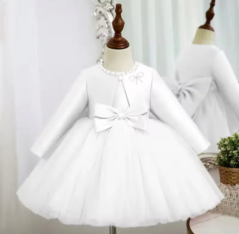 Aliyah - Girls Christening/Flower Girl/Bridesmaid Dress. Available in Pink and White