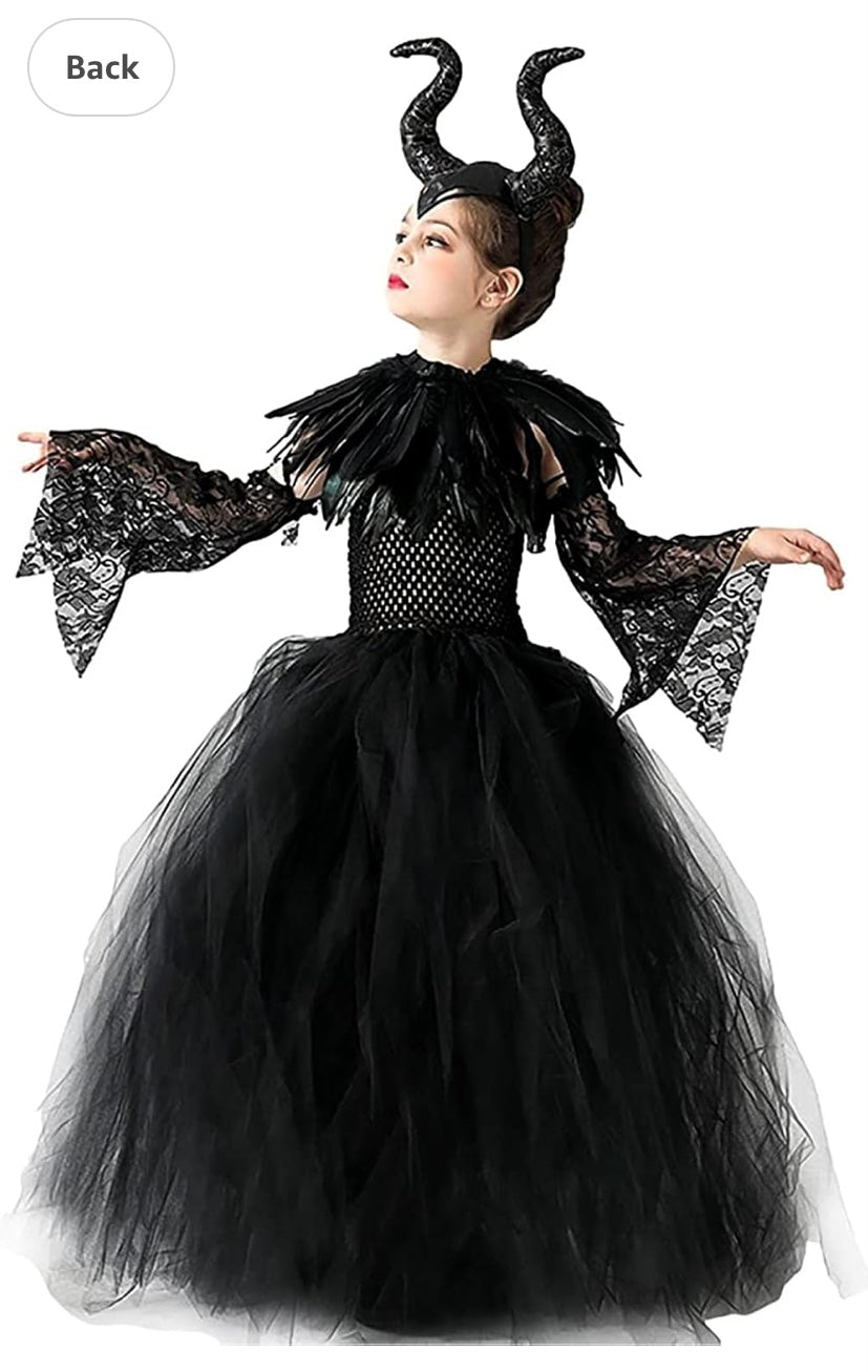 Maleficent Queen Witches Dress & Accessories