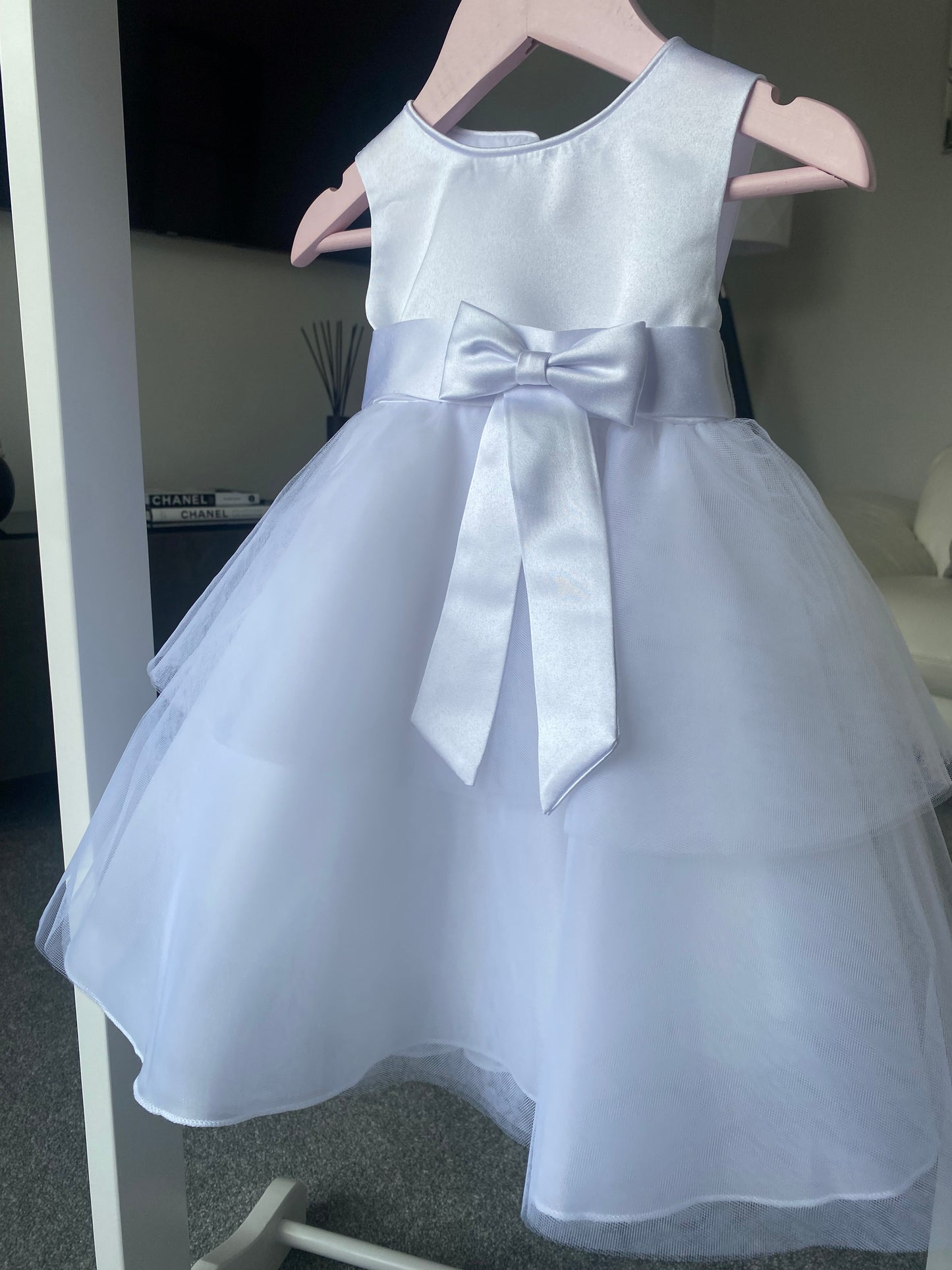 Athena - Baby Girls White Christening Dress