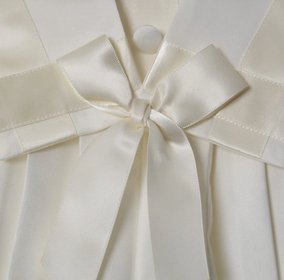 Baby Boys Christening - 2 Piece Romper & Hat White or Ivory