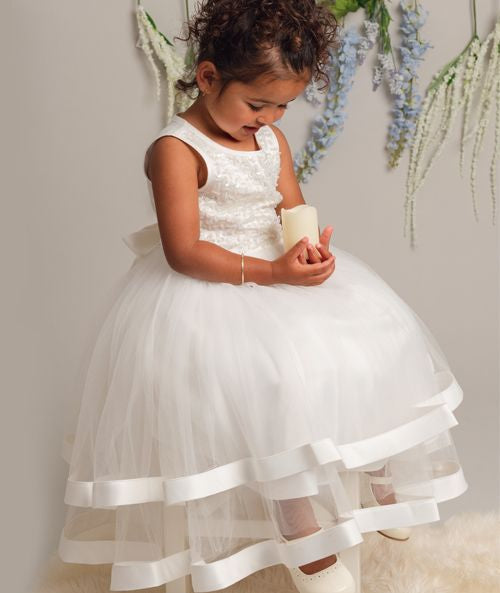 Aaliyiah - White Christening/Flower Girl Dress