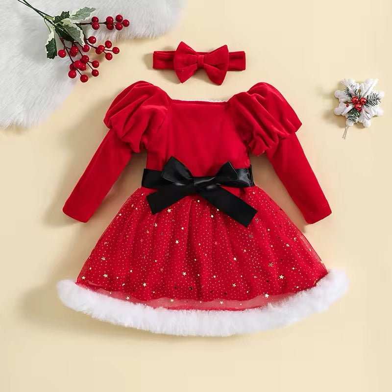 SALE - Girls Red Sequin & Tulle Dress - Perfect Christmas Dress WAS £19 Now £10