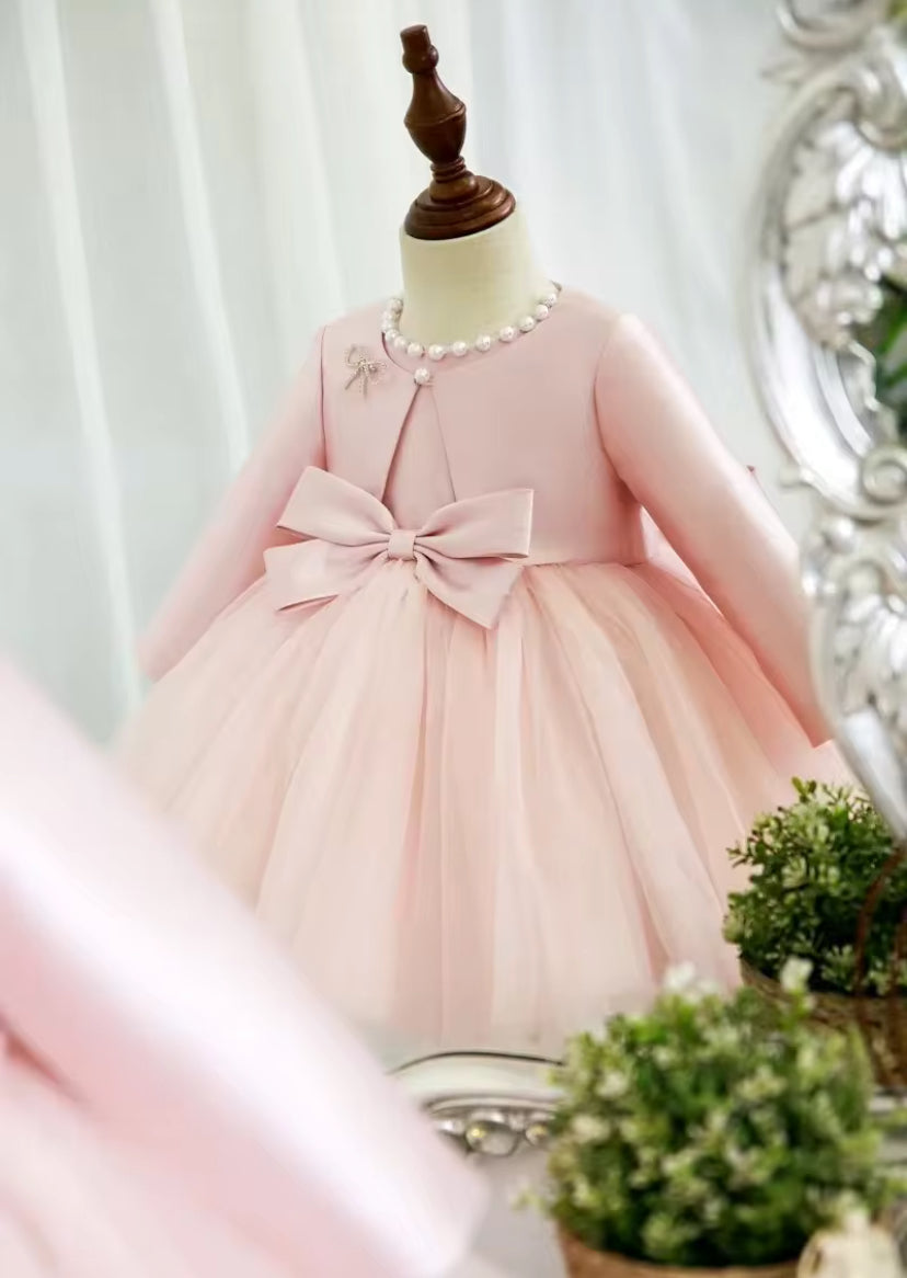 Aliyah - Girls Christening/Flower Girl/Bridesmaid Dress. Available in Pink and White