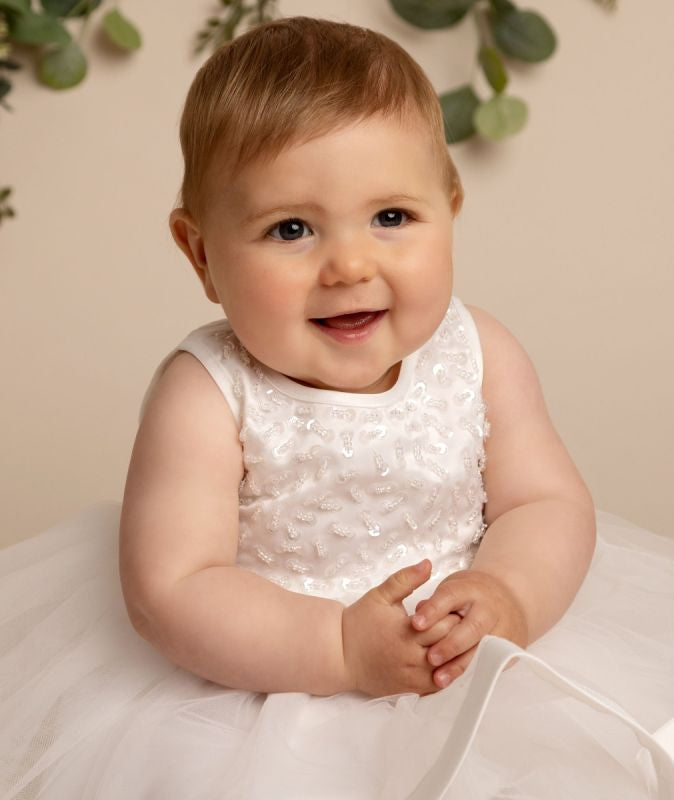 Aaliyiah - White Christening/Flower Girl Dress