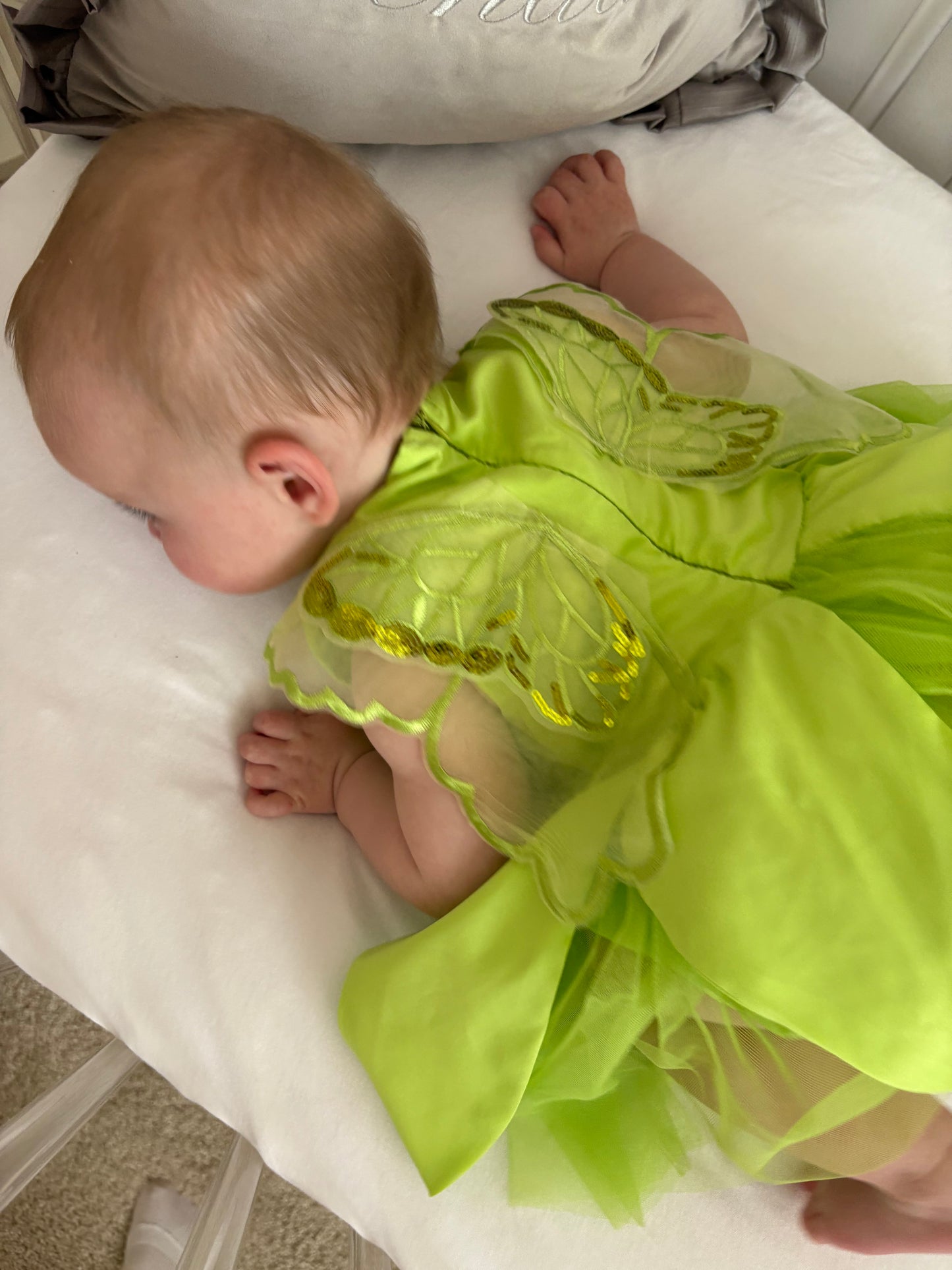 Baby Girls Tinkerbell Dress with Fabric & Sequin Wings