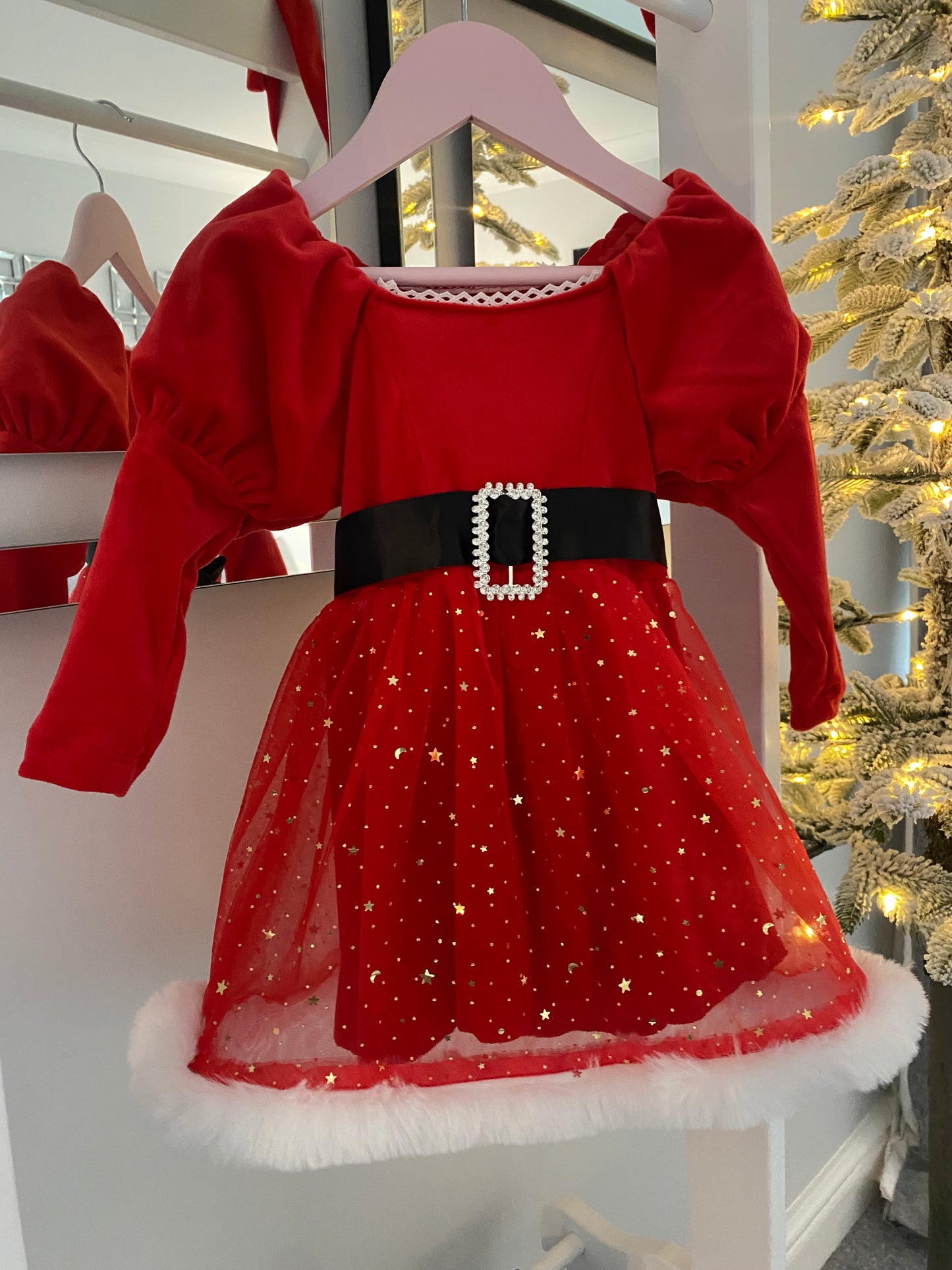 SALE - Girls Red Sequin & Tulle Dress - Perfect Christmas Dress WAS £19 Now £10