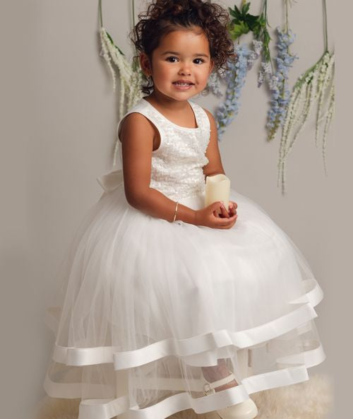 Aaliyiah - White Christening/Flower Girl Dress