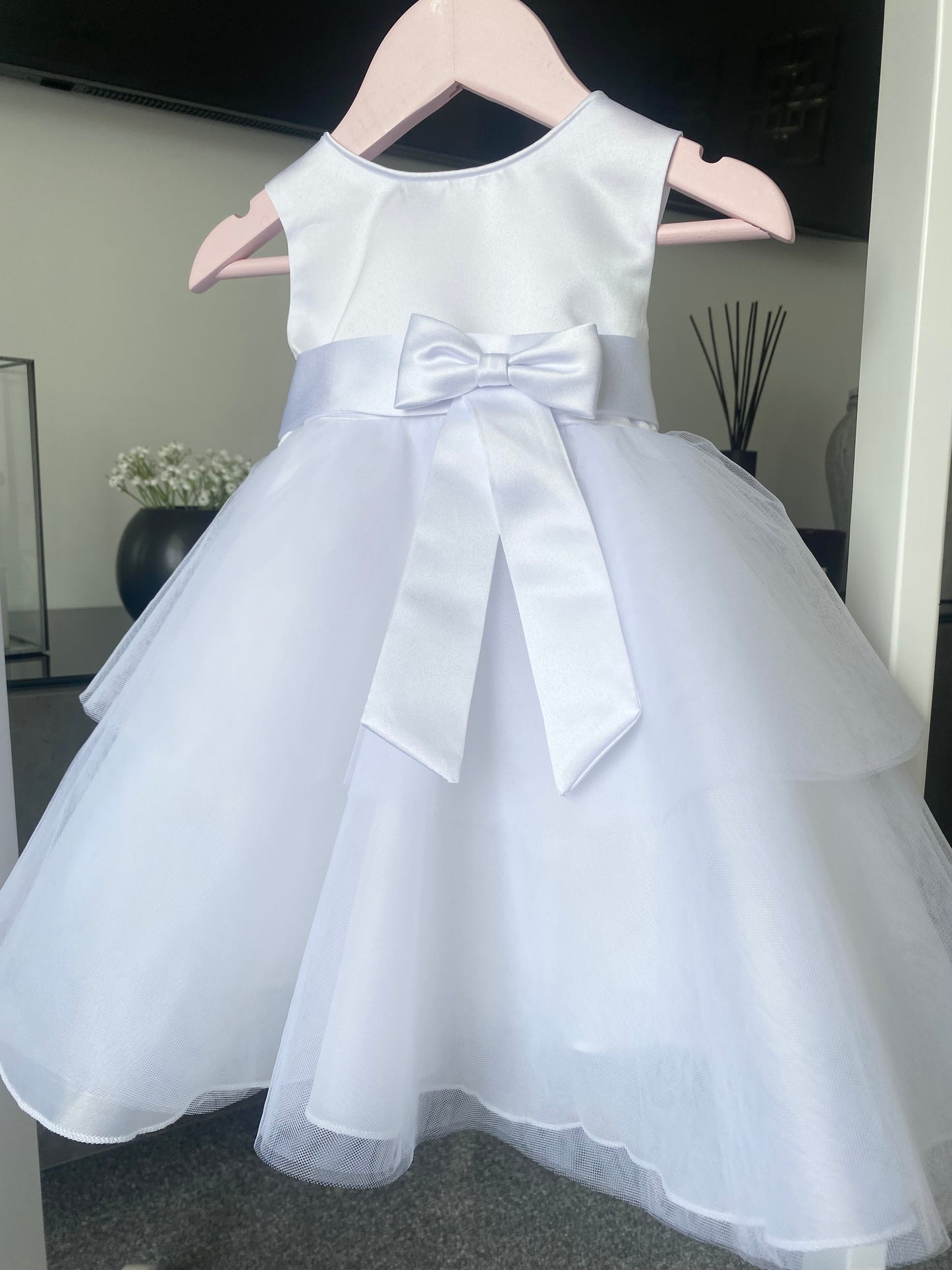 Athena - Baby Girls White Christening Dress