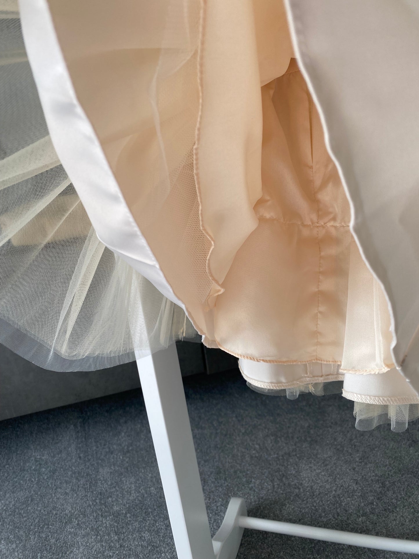 Baby Girls Champagne/Gold Brocade and Tulle Dress