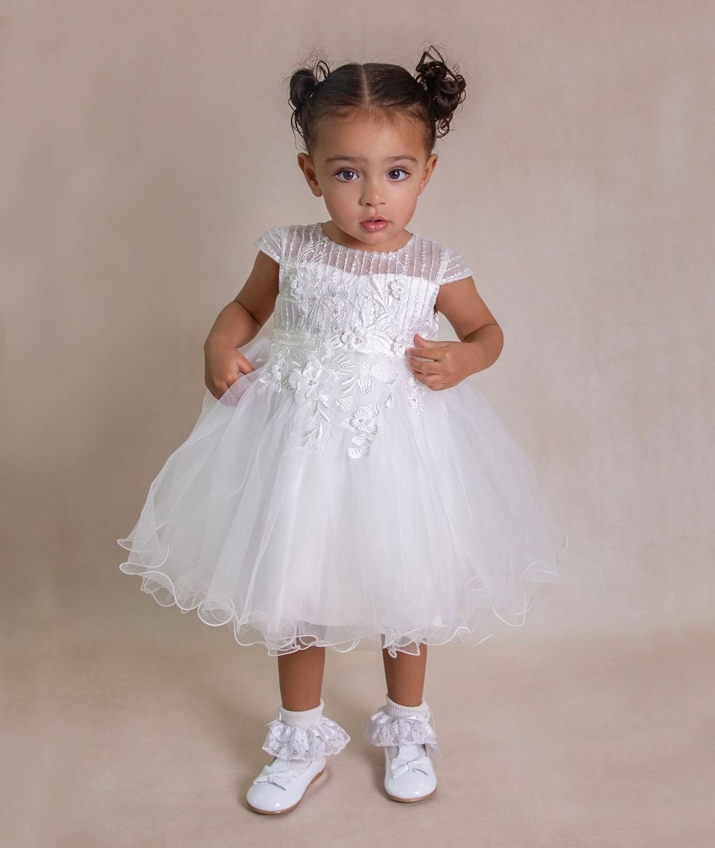 Felicity - Girls Light Ivory Christening/Flower Girl Dress