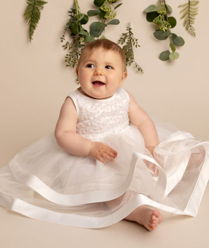 Aaliyiah - White Christening/Flower Girl Dress