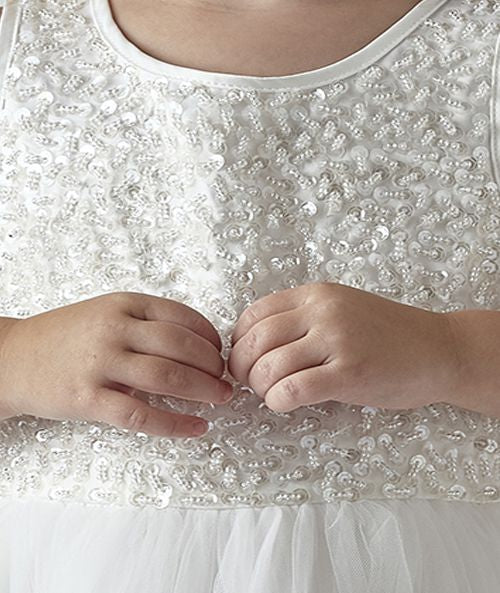 Aaliyiah - White Christening/Flower Girl Dress