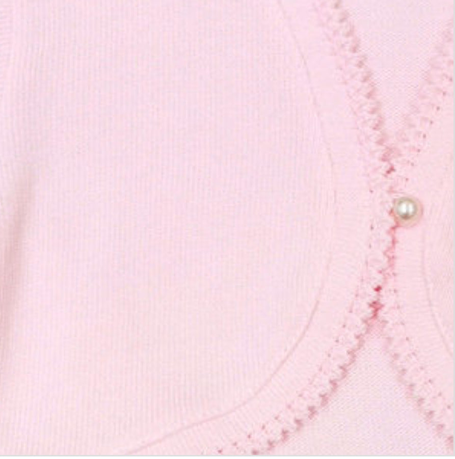 Girls Soft Cotton Cardigan/Bolero with Pearl Button