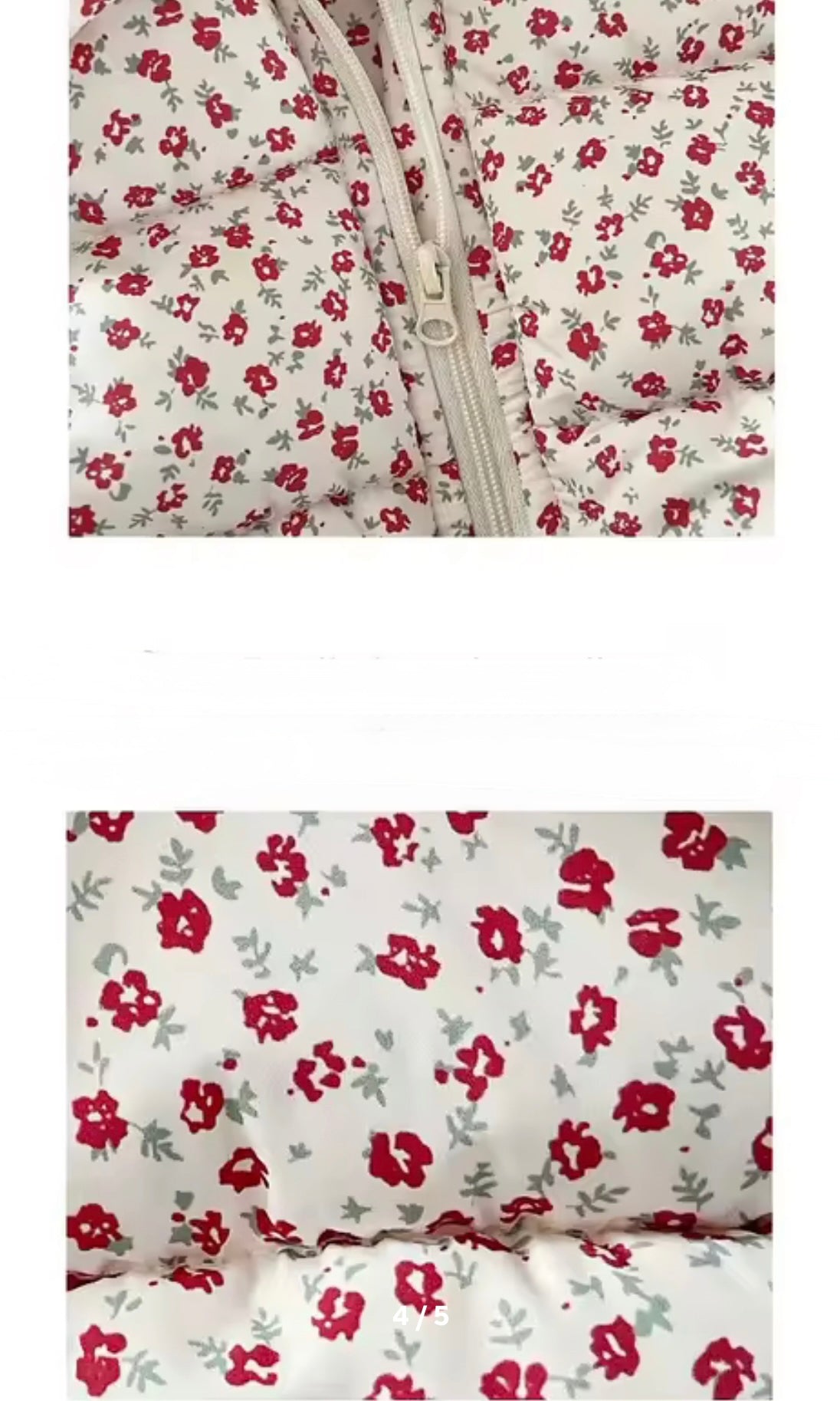 Baby Girls Winter Jacket - Delicate Rose Bloom Design