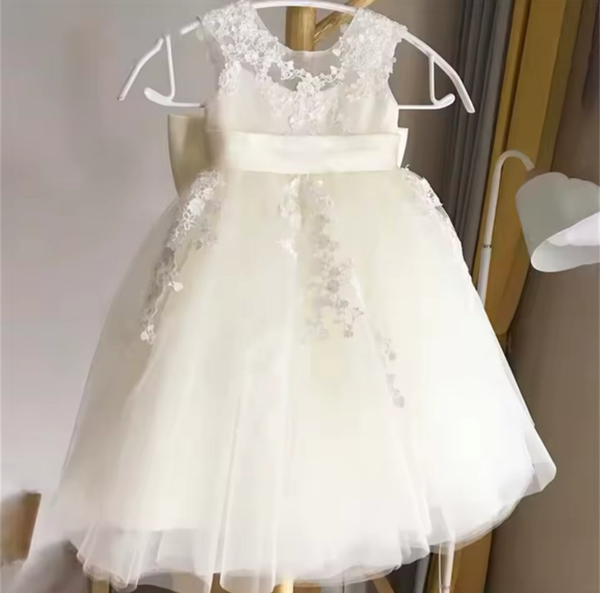 Ivory & Lace Flower Girl Dress