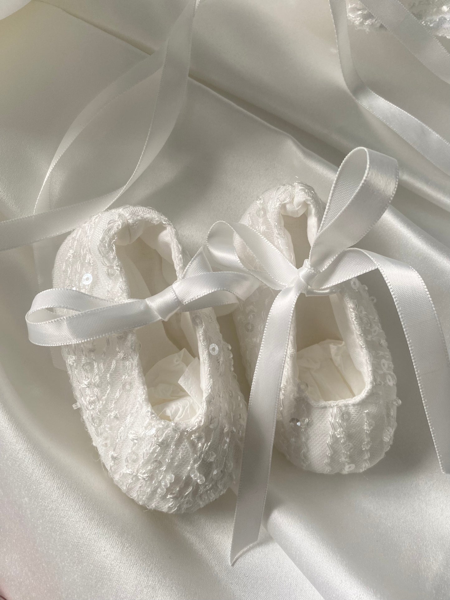 Annalise - Baby Bonnet - Sequin - Matching Dress & Shoes Available