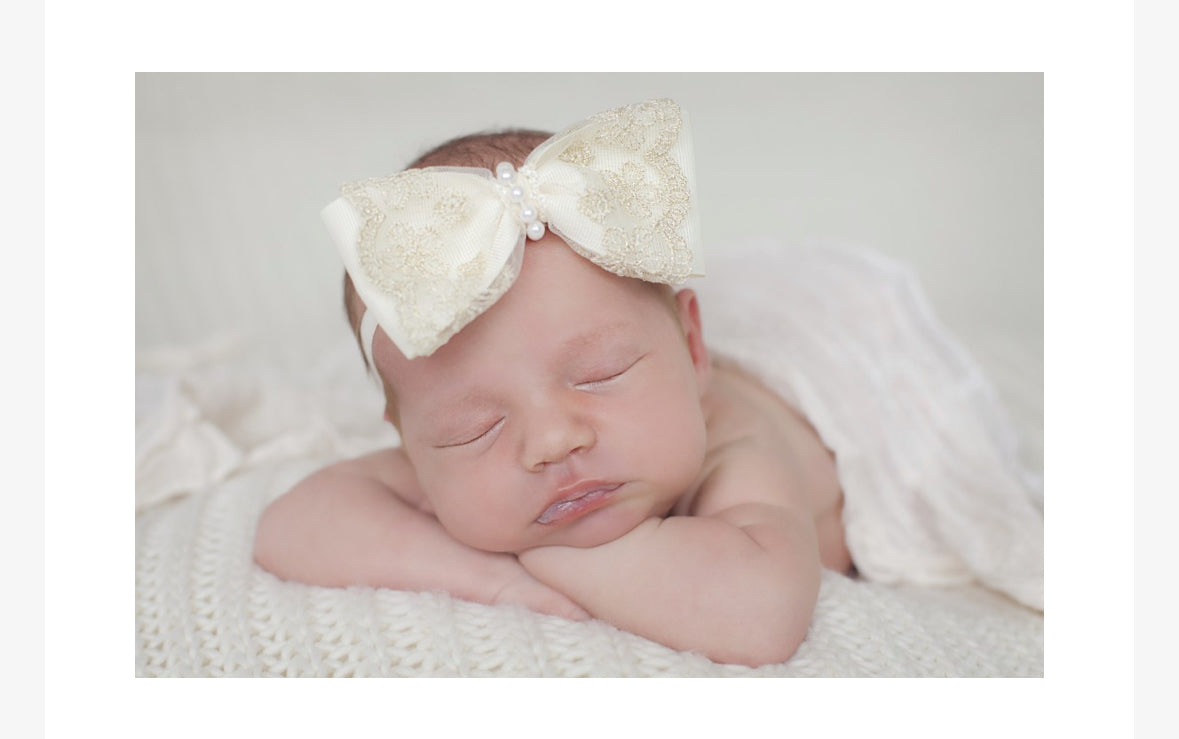 Ivory Satin & Lace Hairband