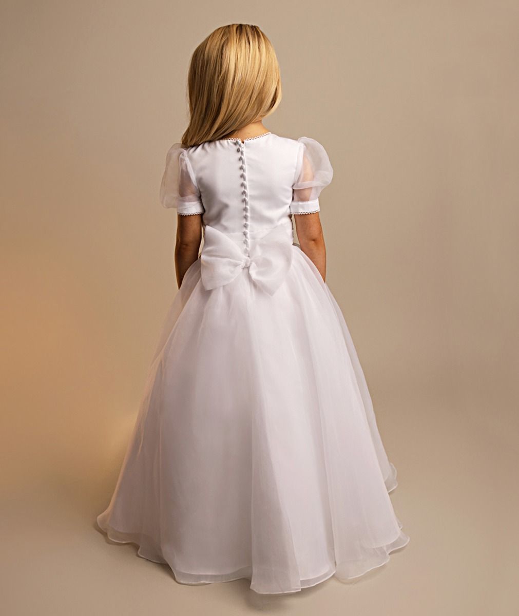 Holy Communion Dress Age 7-11 Years - White Organza