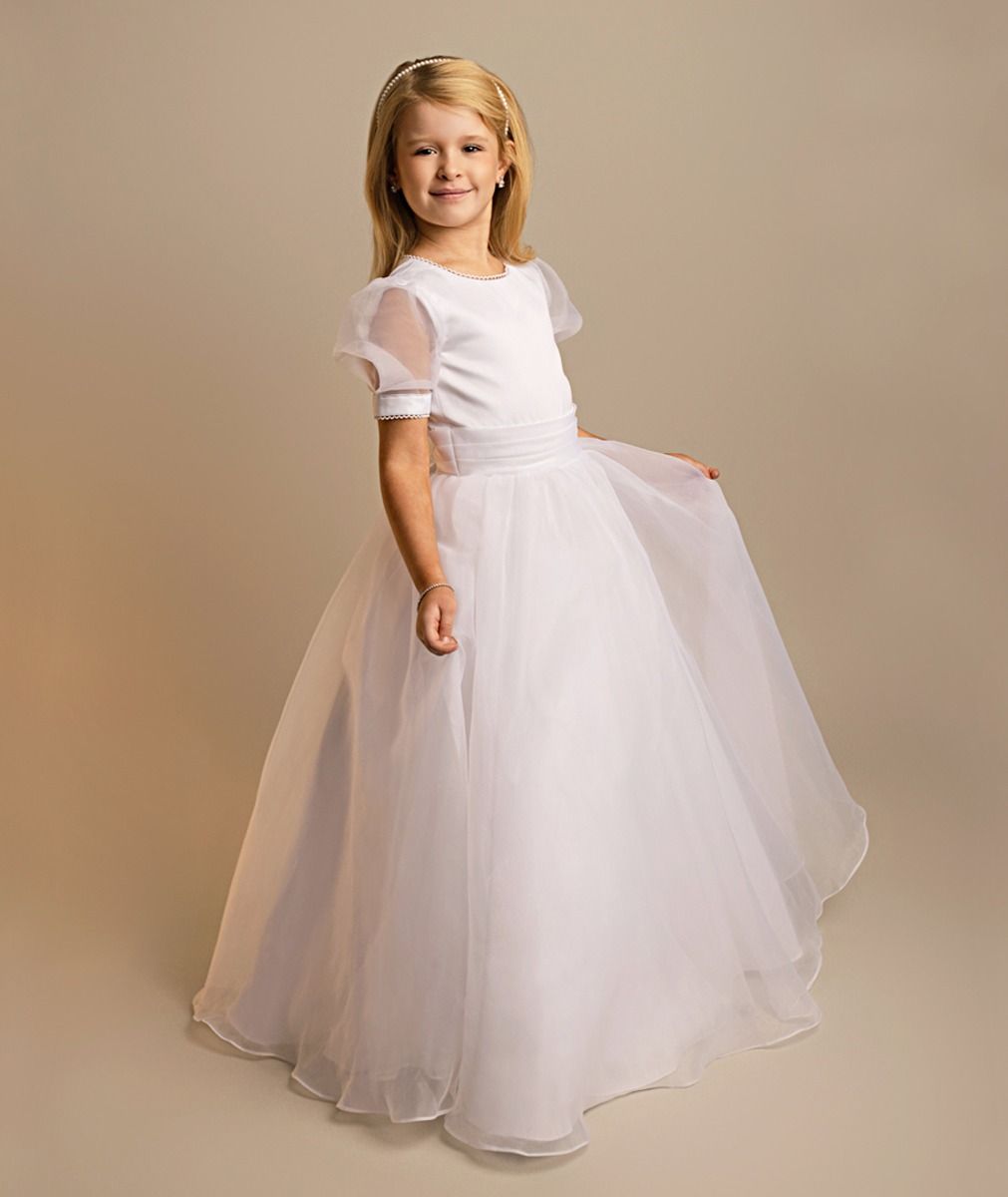 Holy Communion Dress Age 7-11 Years - White Organza