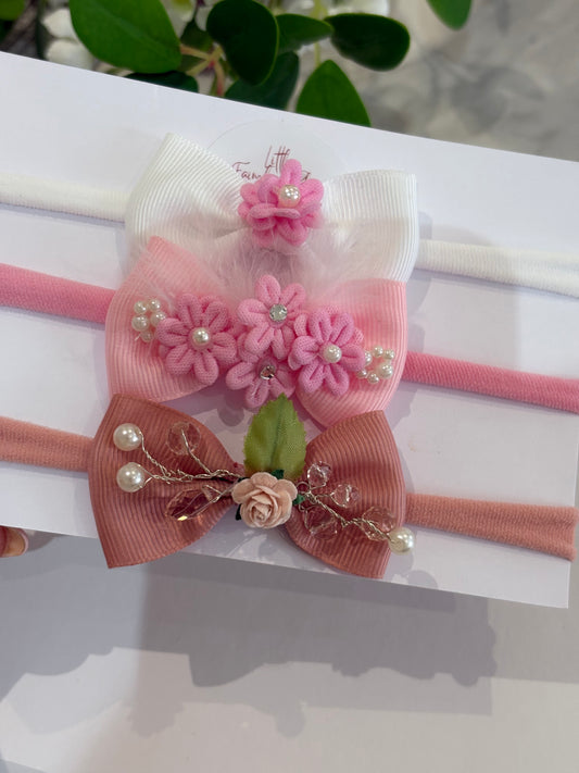 Set 3 Baby Girl Hairbands