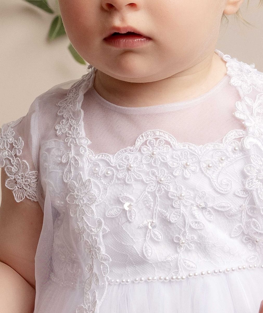 Assisi - Girls White Christening 2 Piece Dress & Overcoat.