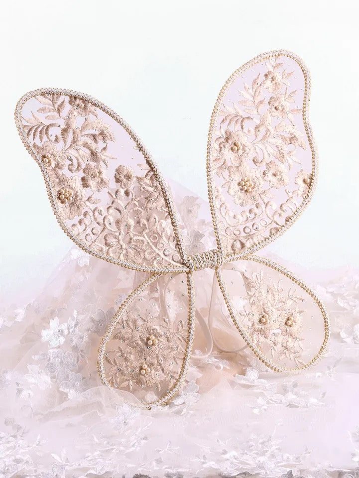 Handcrafted, Embroidered Fairy Wings - perfect for photoshoot/cake-smash/fairy birthday