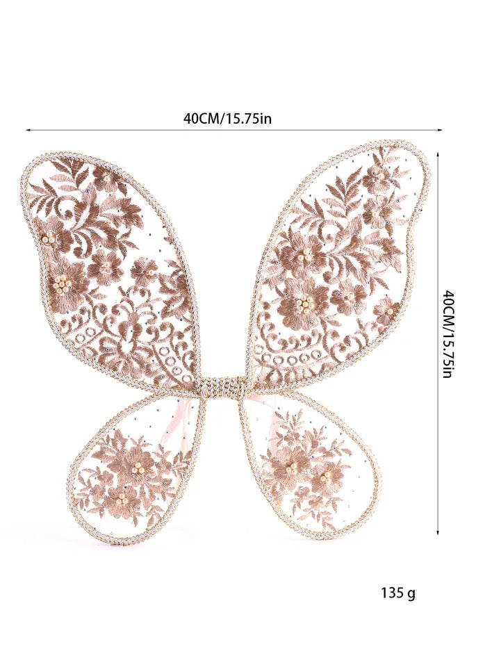 Handcrafted, Embroidered Fairy Wings - perfect for photoshoot/cake-smash/fairy birthday