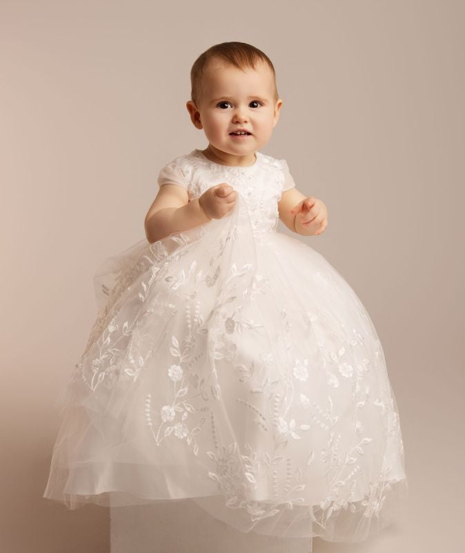 Luella - Traditional Embroidered Christening Gown