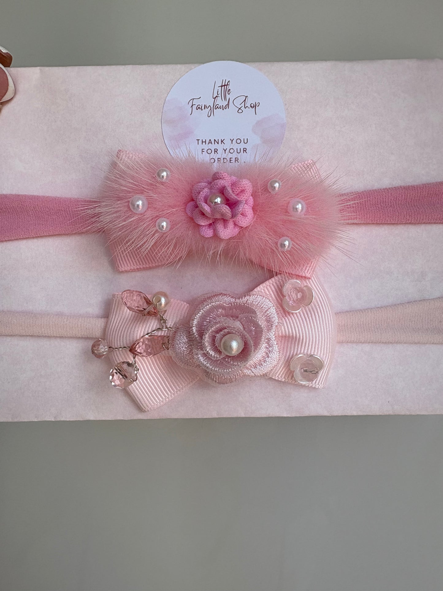 Set 2 Handmade Baby Headband | Cake Smash | Photo Shoot | Newborn Gift |Toddler Hairbands | Baby Shower |