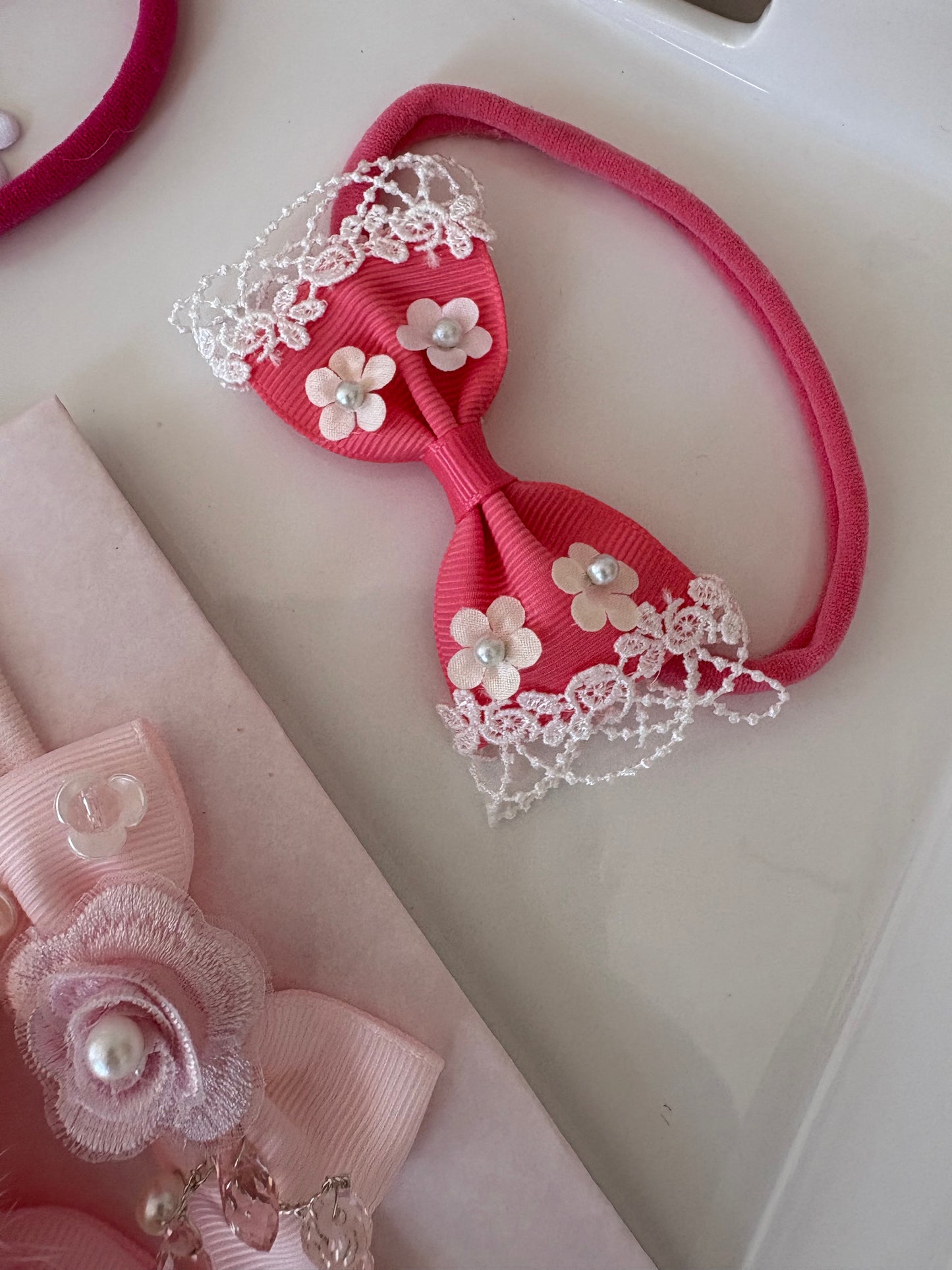 Set 2 Handmade Baby Headband | Cake Smash | Photo Shoot | Newborn Gift |Toddler Hairbands | Baby Shower |