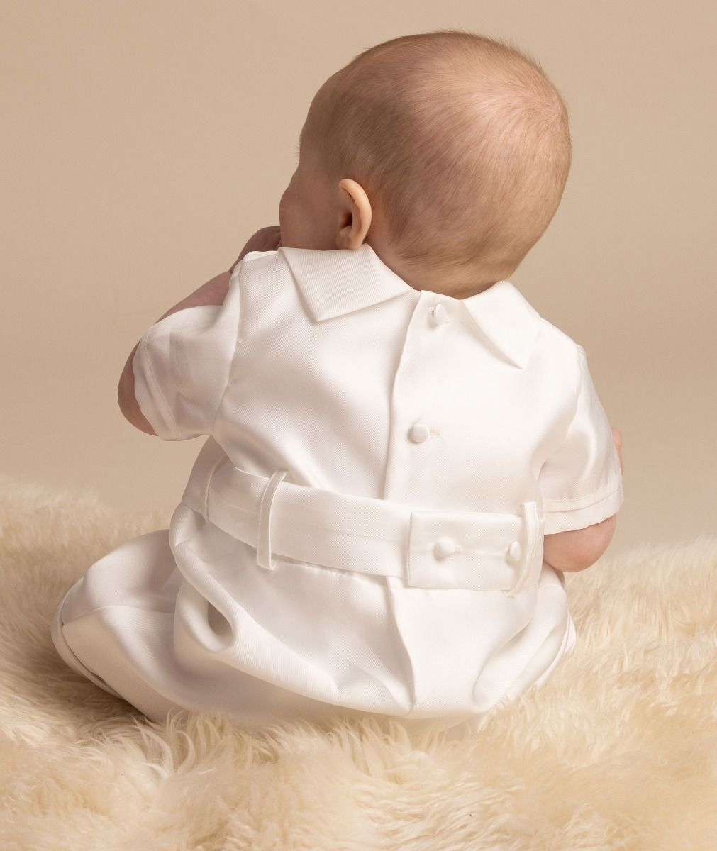 Baby Boy 2 Piece Ivory or White Christening Outfit