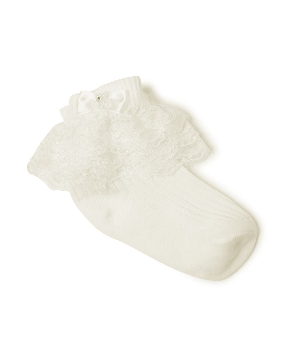 Girls Lace Christening/Special Occasion Socks- White or Ivory