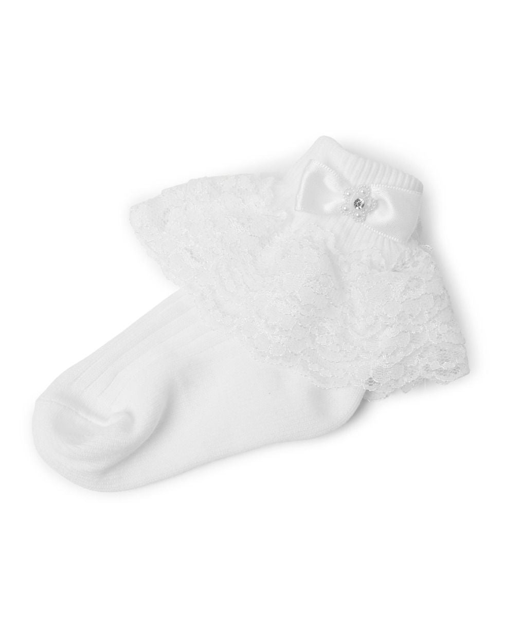 Girls Lace Christening/Special Occasion Socks- White or Ivory