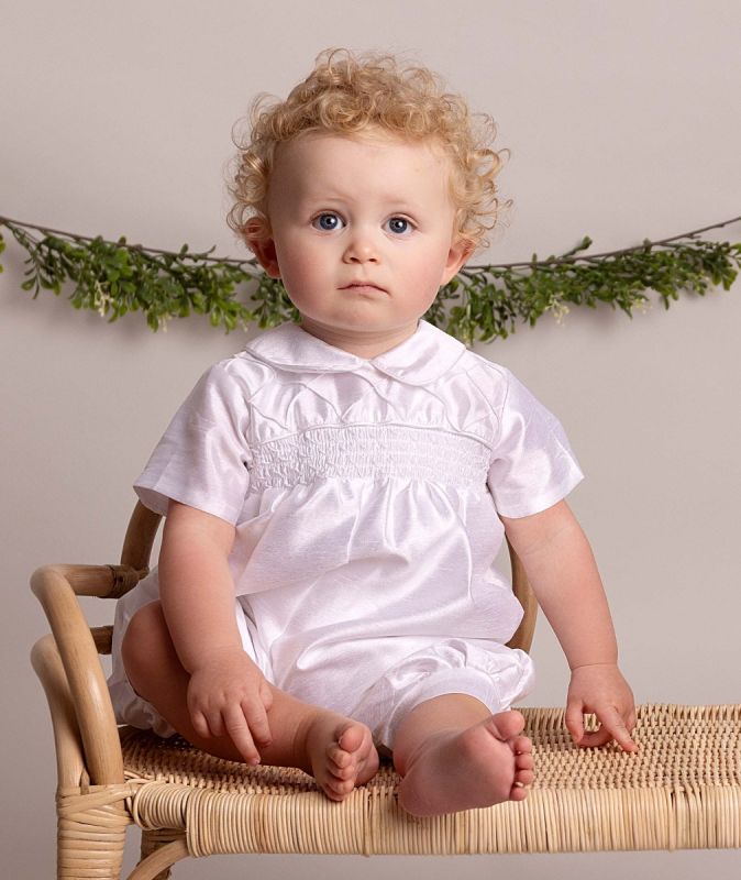 Baby Boys Christening Romper Outfit