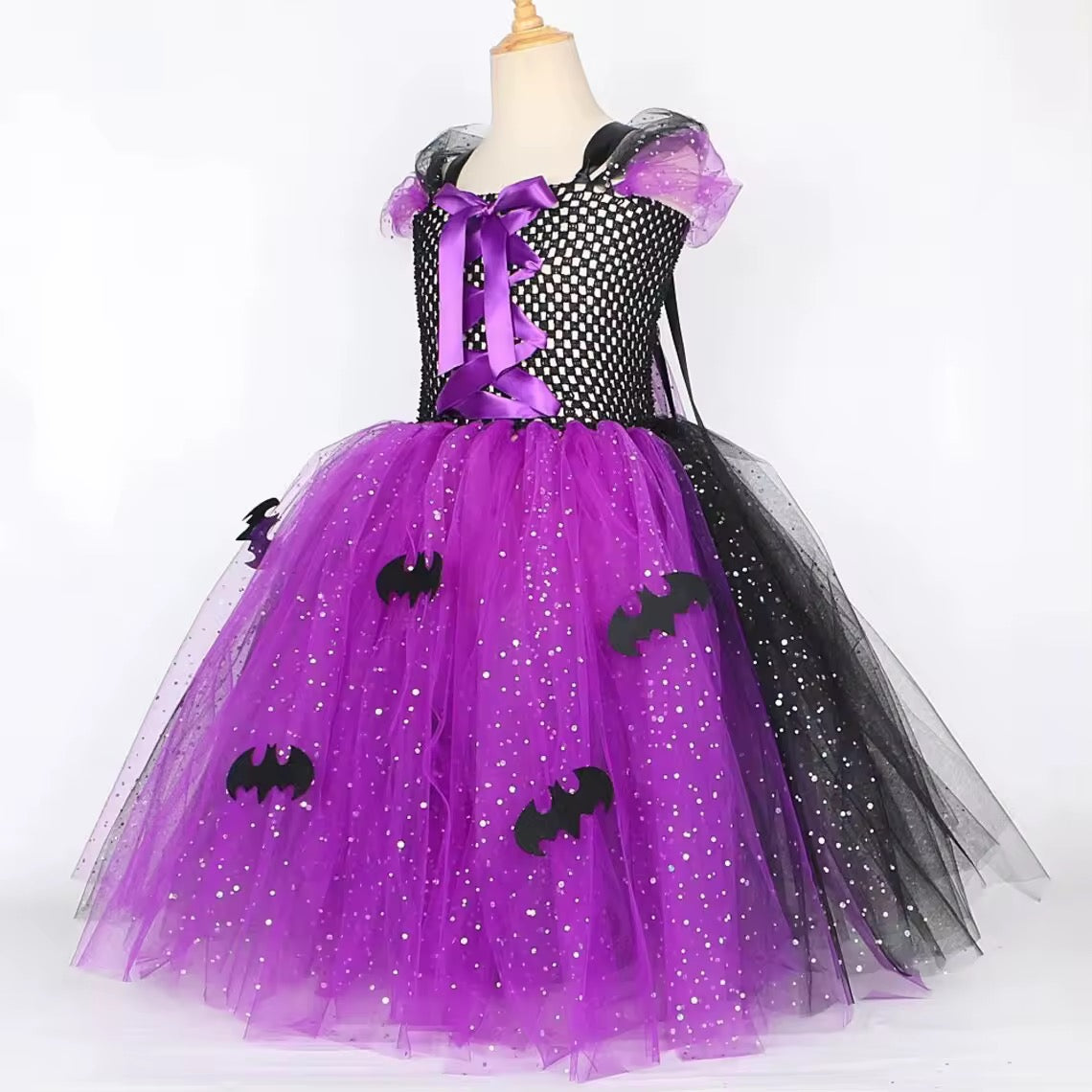 Halloween Witch Costume - Dress, Hat & Broom