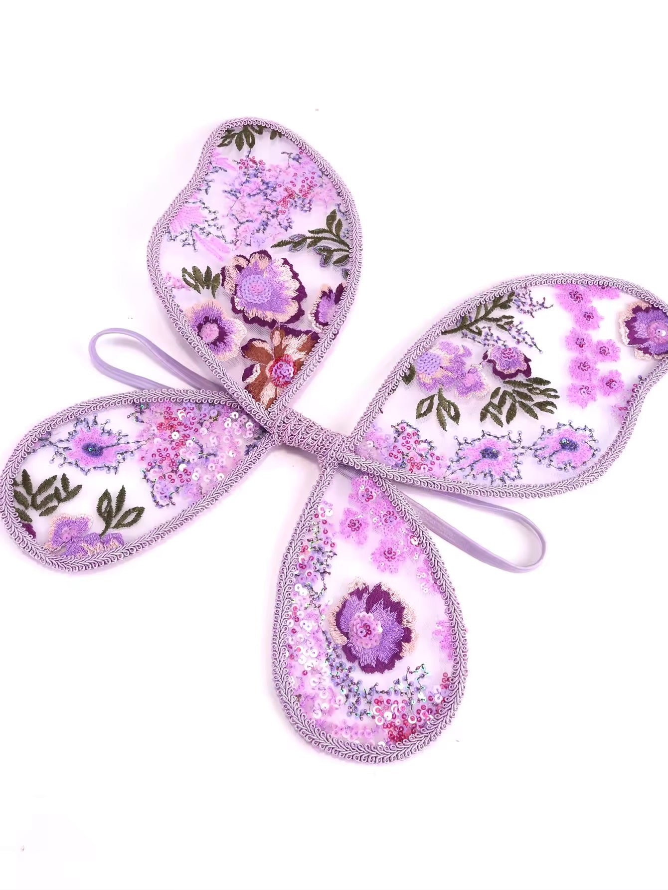 Handcrafted, Embroidered Fairy Wings & Matching Wand - perfect for photoshoot/cake-smash/fairy birthday
