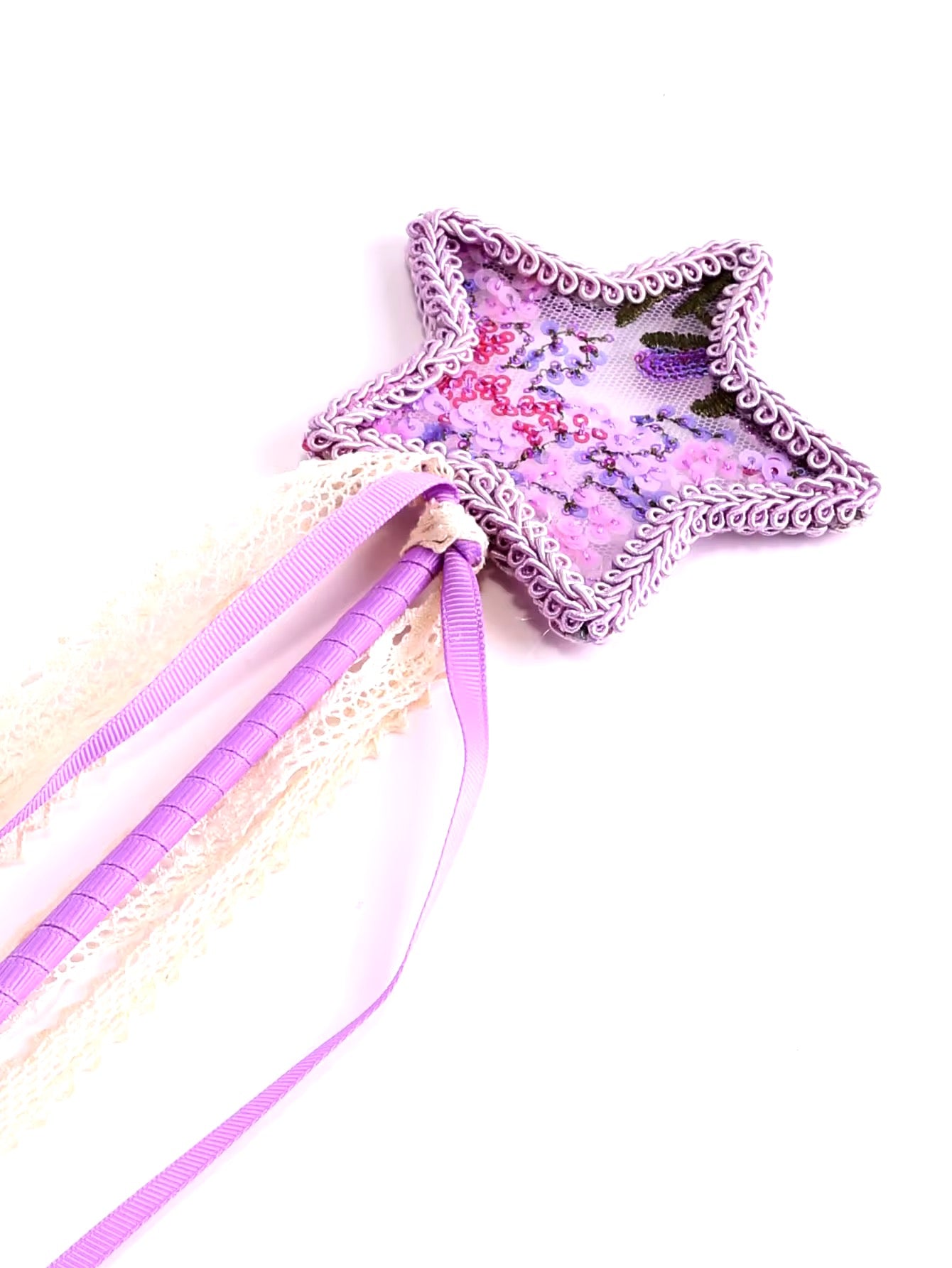 Handcrafted, Embroidered Fairy Wings & Matching Wand - perfect for photoshoot/cake-smash/fairy birthday