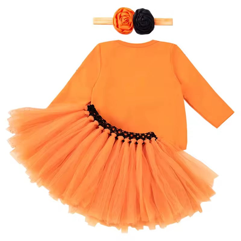 Baby/Toddler Girls Halloween Witch Costume - Romper, Skirt & Headband