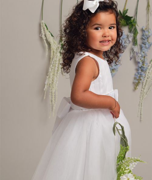 Ariana- White Christening/Flower Girl Dress