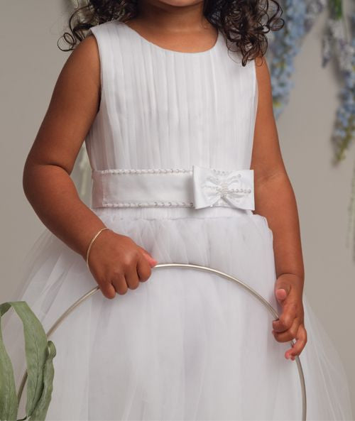 Ariana- White Christening/Flower Girl Dress