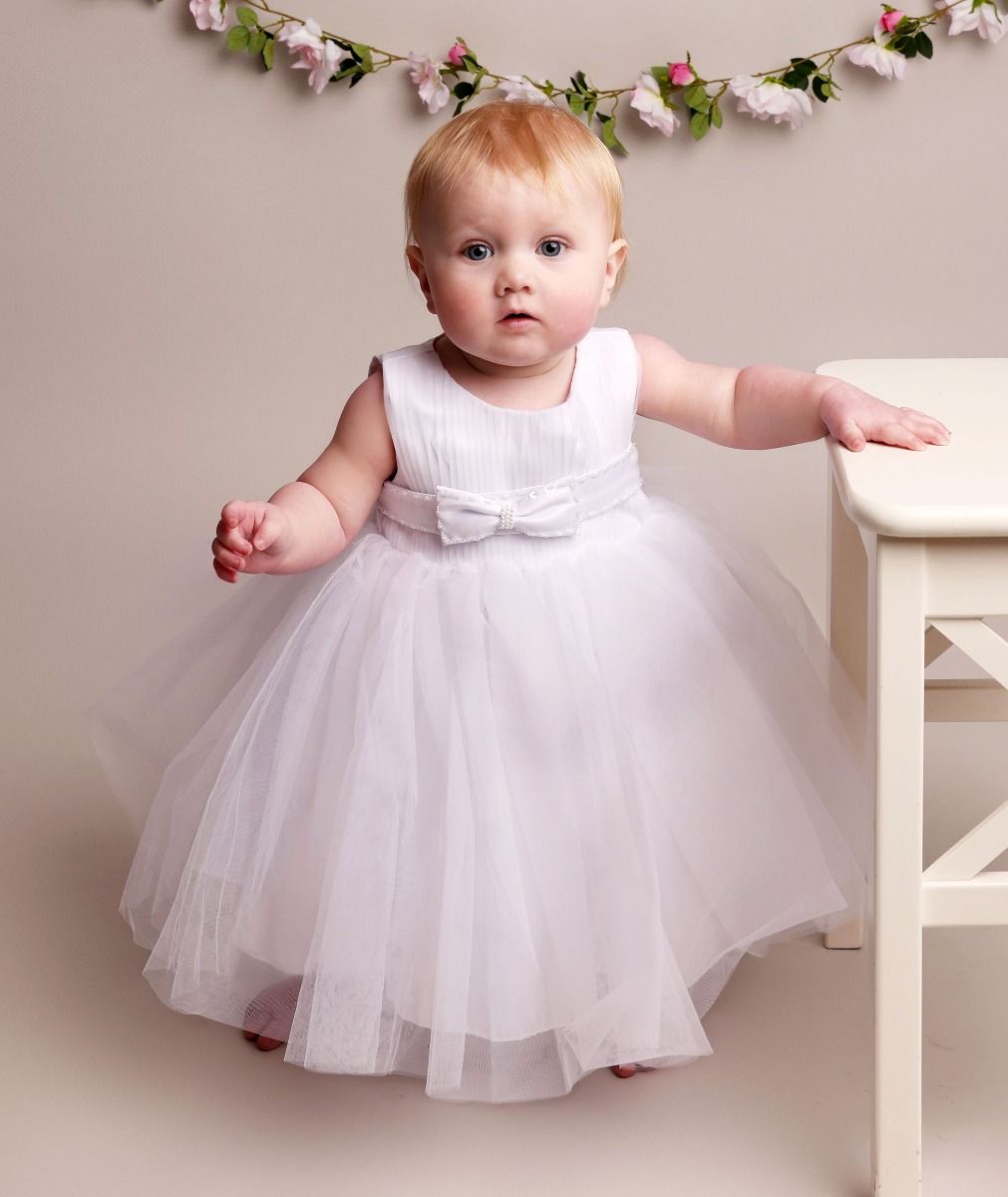 Ariana- White Christening/Flower Girl Dress