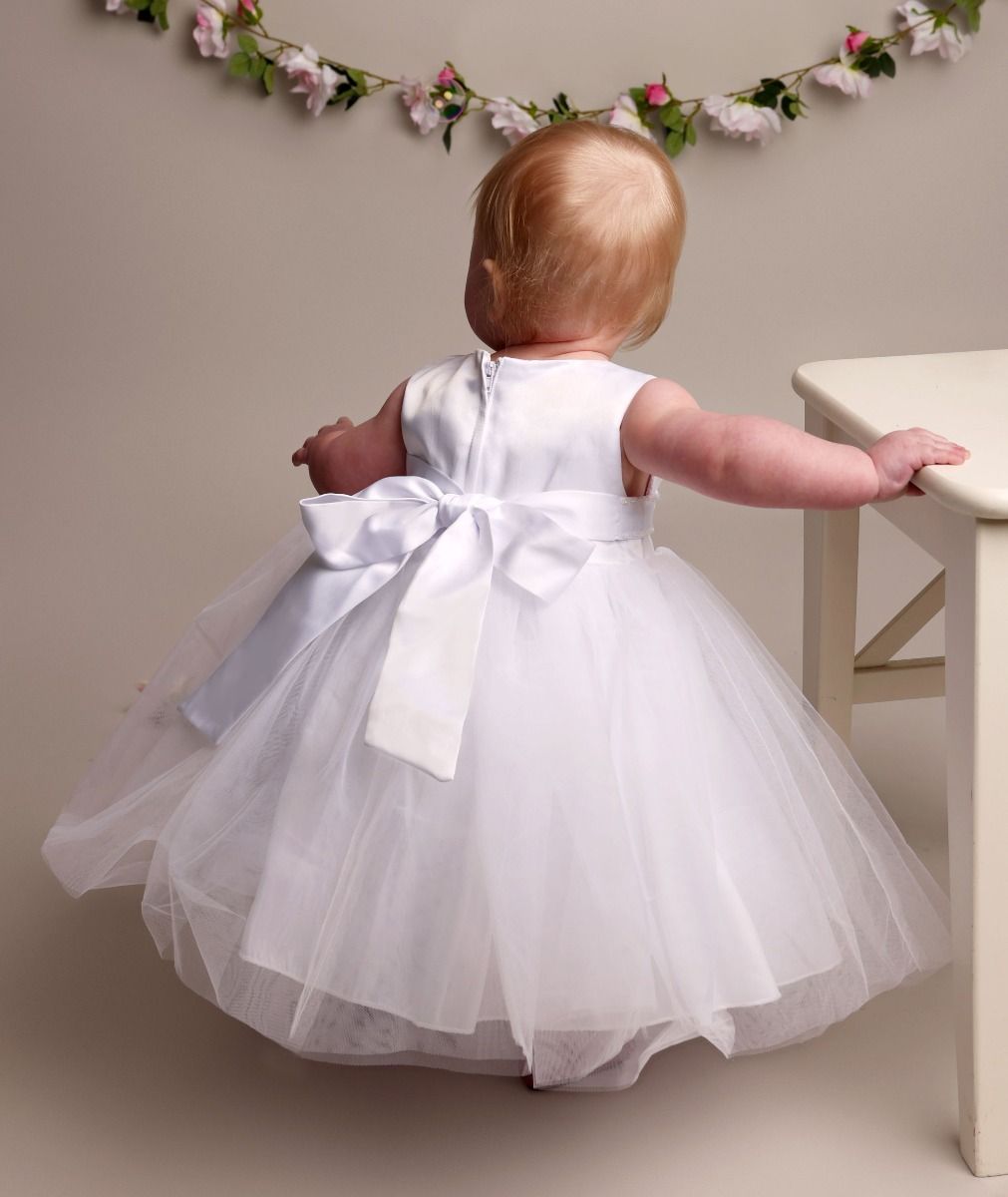Ariana- White Christening/Flower Girl Dress