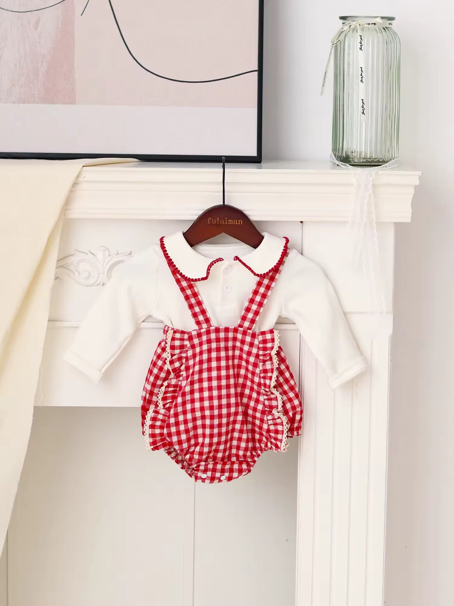 Girls Red Romper 2 Piece/Romper & Top - 2 Designs