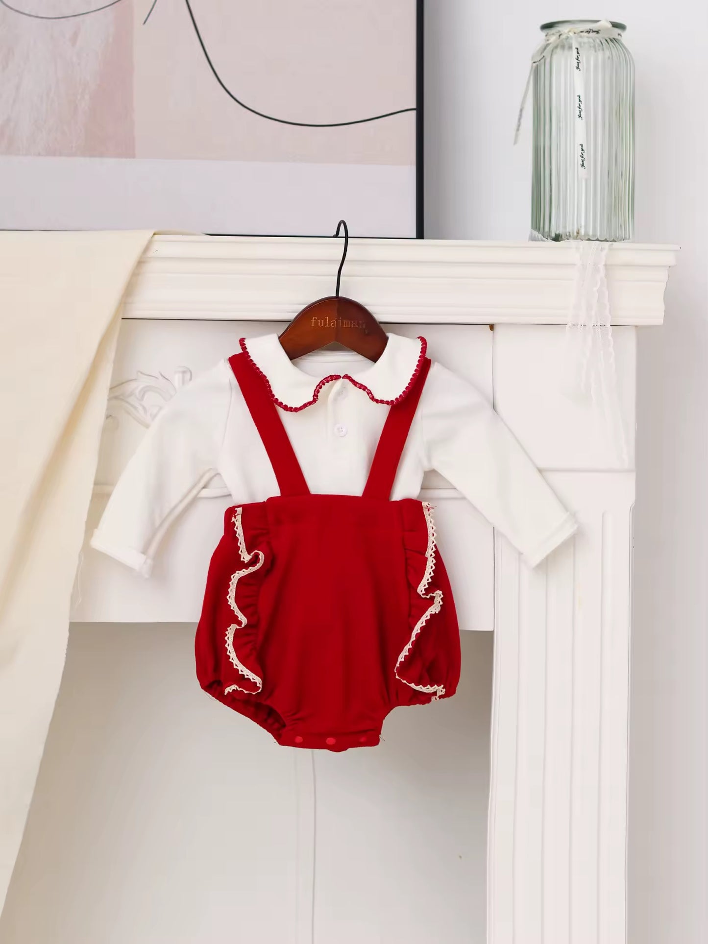 Girls Red Romper 2 Piece/Romper & Top - 2 Designs
